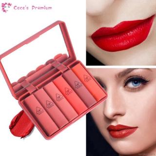 ✨_[Hàng mới về] Bộ 6 cây son chống nước lâu trôi mềm mịn màu lì