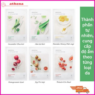 Mặt Nạ Giấy Innisfree My Real Squeeze Mask giúp dưỡng da mịn màng, trắng sáng, ngăn ngừa lão hóa và cấp ẩm hiệu quả