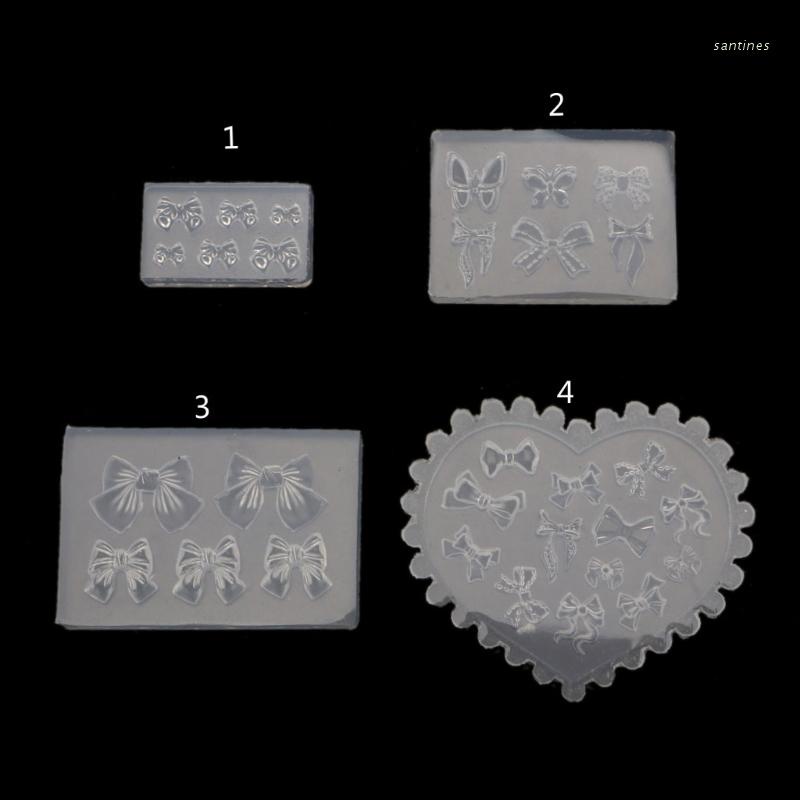 Khuôn silicone tạo hình nơ trang trí móng tay DIY