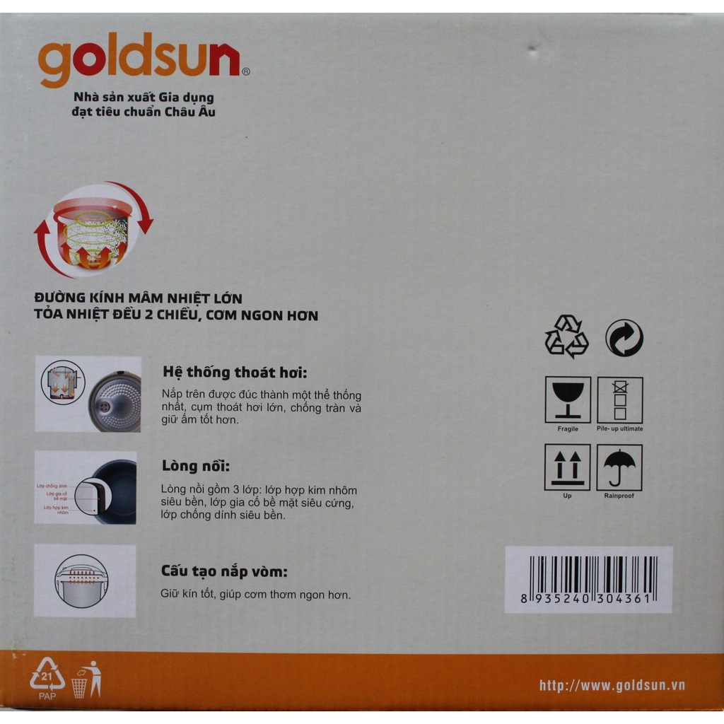 Nồi Cơm Điện Goldsun GR-1123 (1,2 lít) hàng chính hãng