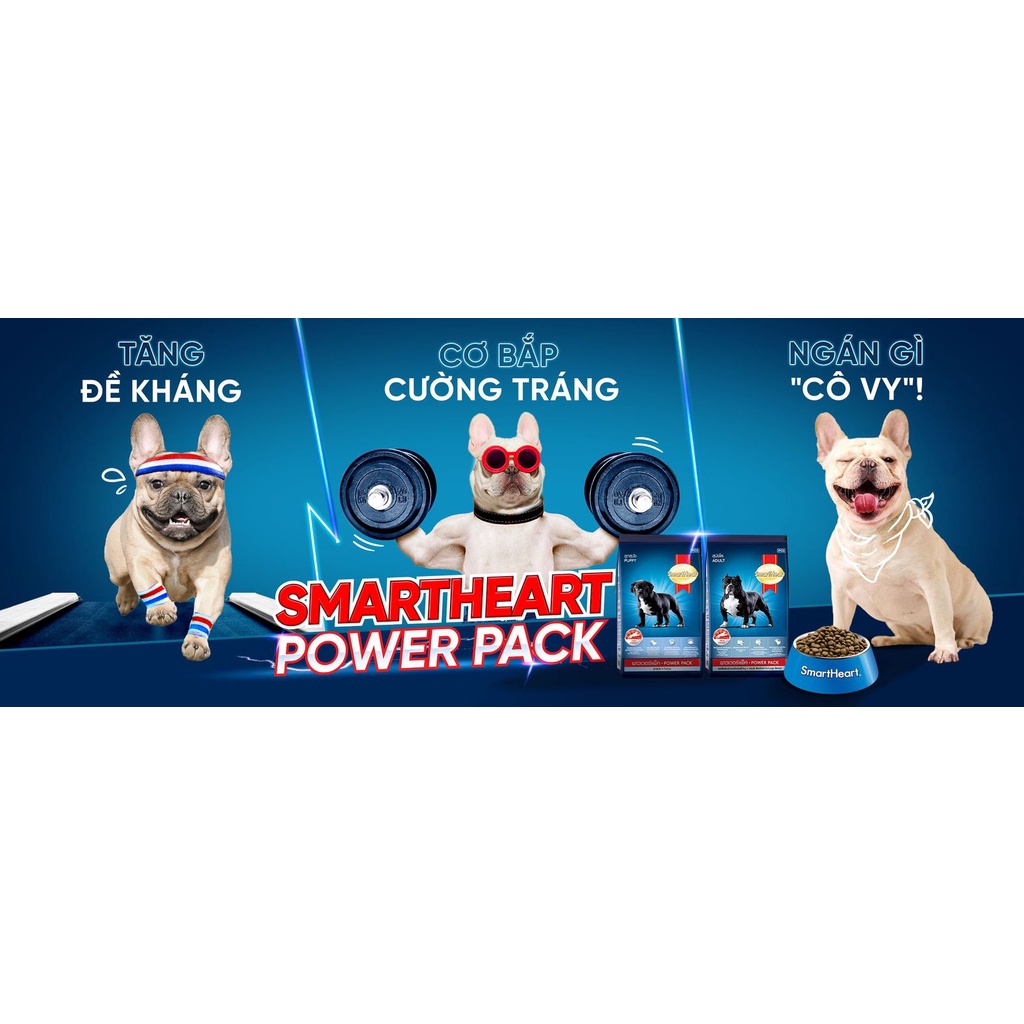 Thức Ăn Cho Chó Hạt Smartheart Power Pack Puppy Dành Cho Chó Con Túi 1Kg - Miki Petshop