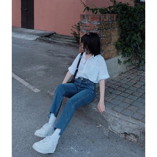 🍊 Quần jeans ống đứng xẻ gấu 🍊