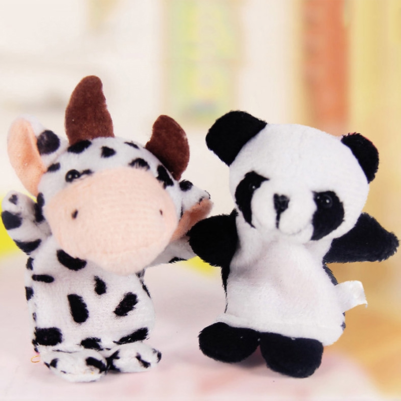 Set 10 món đồ chơi con rối đeo ngón tay kiểu dáng động vật hoạt hình cho trẻ em