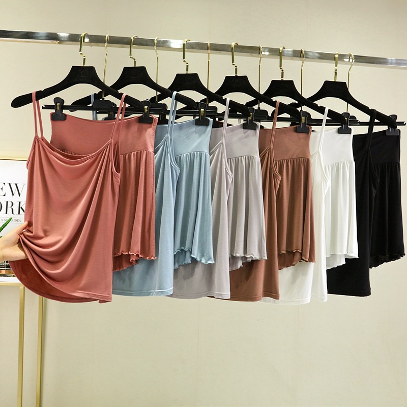 Bộ Đồ Ngủ 2 Món Áo Thun Cotton Tay Ngắn + Quần Short Phong Cách Hàn Quốc Cho Nữ