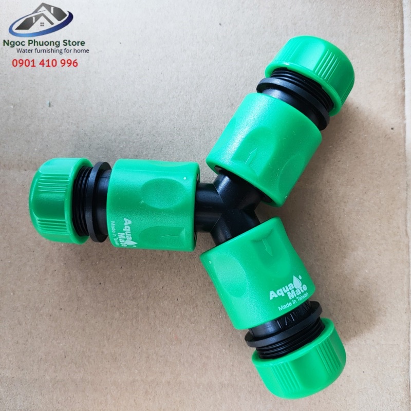 Cút nối nhanh dương chia 3 hướng ống mềm 14mm-21mm AQUAMATE ĐÀI LOAN - Mã W3280