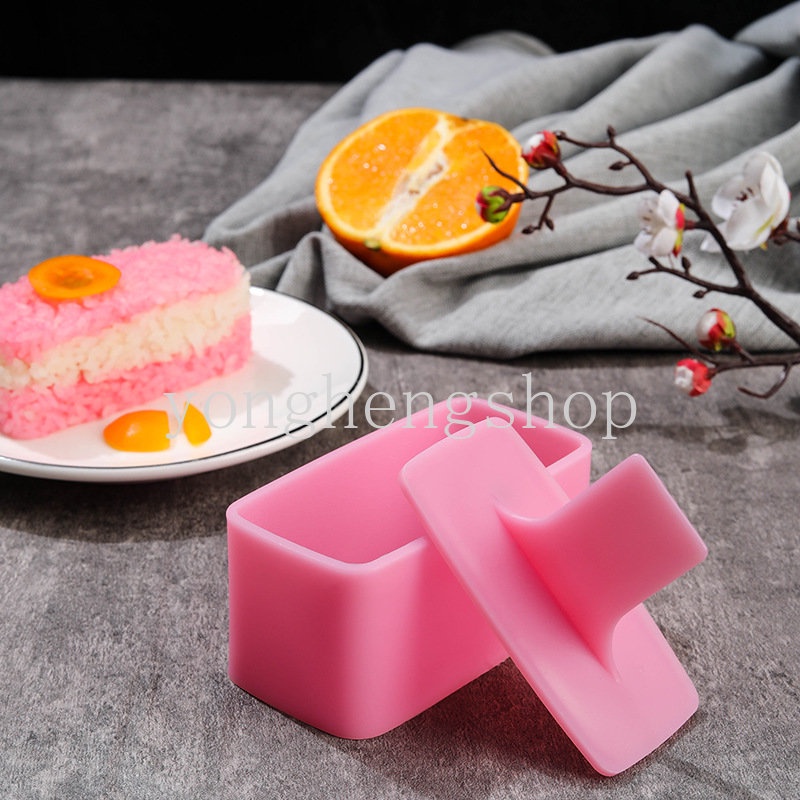 Khuôn Làm Cơm Nắm Nhiều Tầng Hình Chữ Nhật Phong Cách Nhật Bản DIY