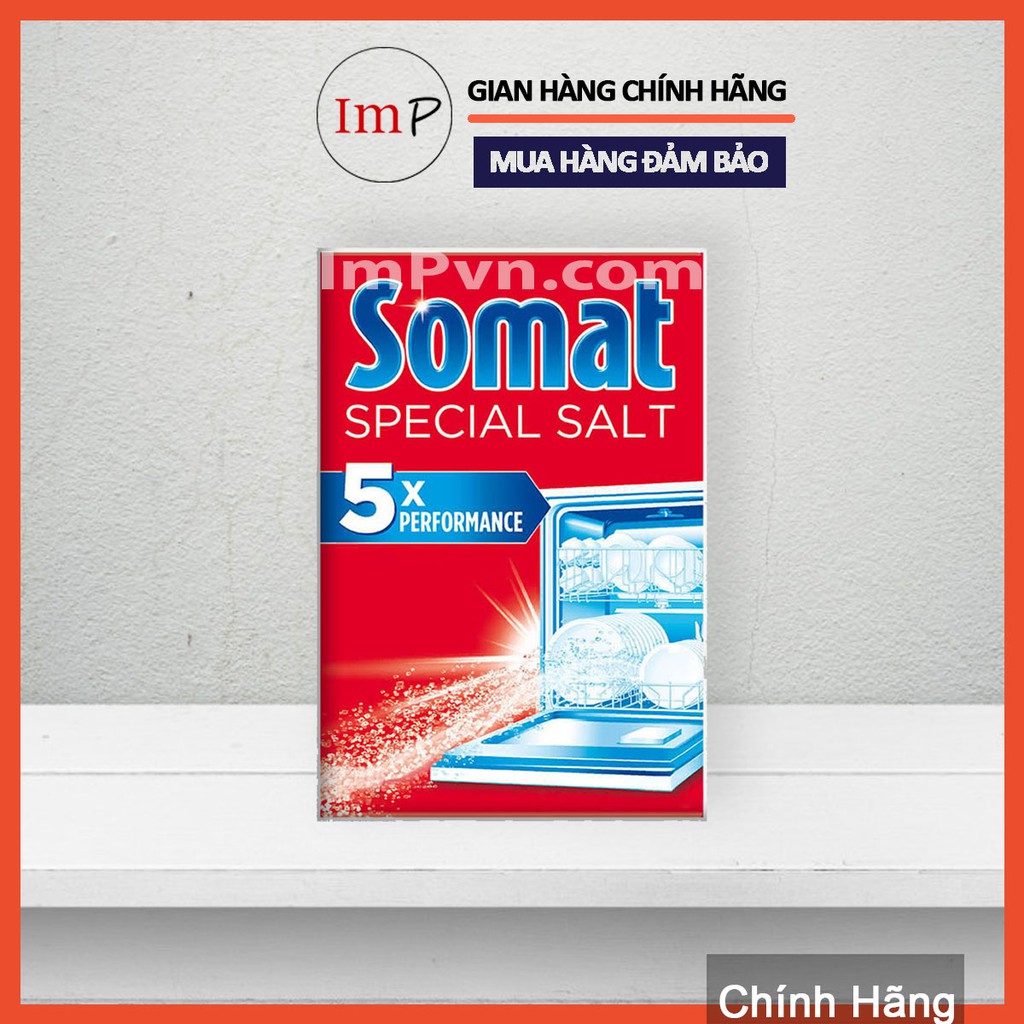 Combo Bột rửa bát Somat 1.2kg, muối 1.2kg, nước làm bóng 750ml