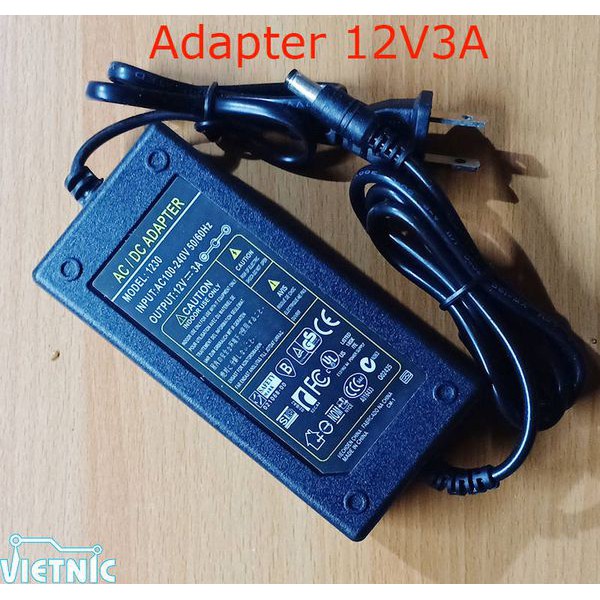 Nguồn Adapter 12V3A - Adapter 12V5A loại dài