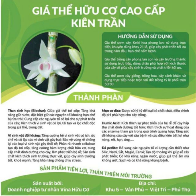 Giá thể hữu cơ cao cấp Kiên Trần