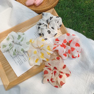 Dây buộc tóc Scrunchies trái tim EAFIT004