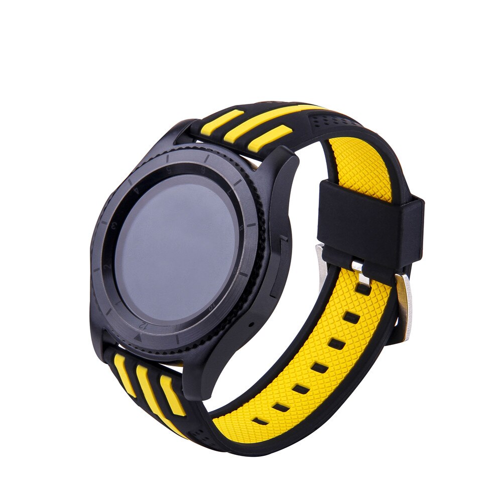 22mm Color Bar Soft Silicone Band For Samsung Galaxy Watch 3 45mm 46mm Gear Live S3 S4 2 2Neo Leisure Sport Waterproof Strap Wristband