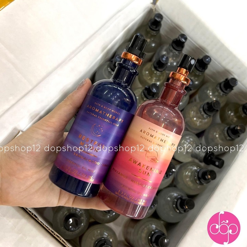 XỊT THƠM GỐI NGỦ NGON ESSENTIAL OIL MIST AROMA THERAPY BATH&BODYWORKS 156ml