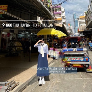 Chân váy xếp ly thái lan mầu xanh than