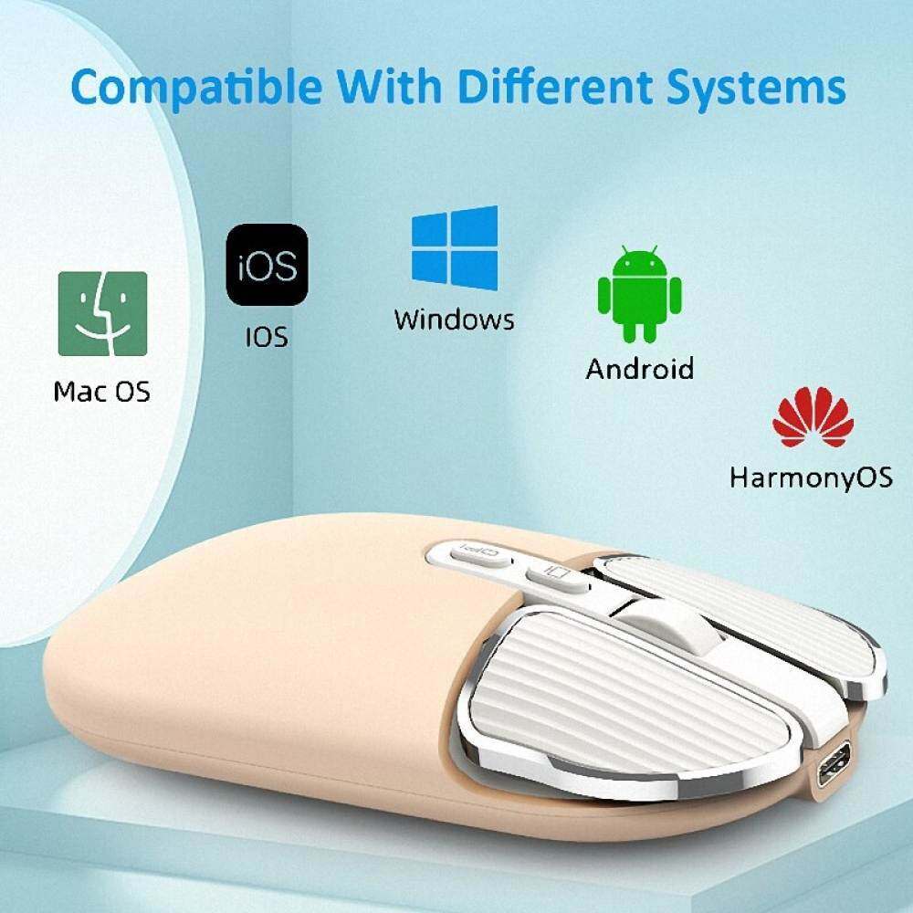Chuột Không Dây Bluetooth 5.0 2.4G Mới Đáng Yêu Cho PC Notebook Laptop