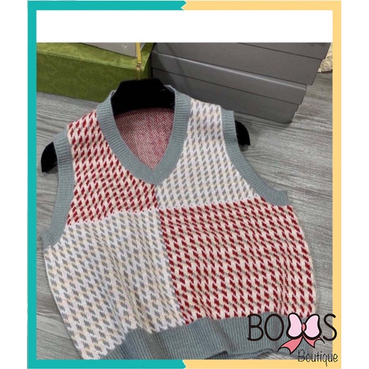 Áo gile len nữ chất dày dặn họa tiết ziczac phong cách Hàn Quốc siêu xinh [LGZ] | BigBuy360 - bigbuy360.vn