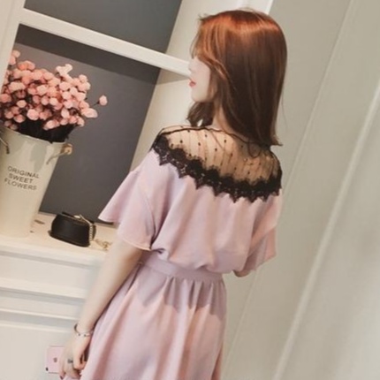 Đầm Chiffon Lửng In Hoa Mùa Hè Mới Cho Nữ M ~ 4xl