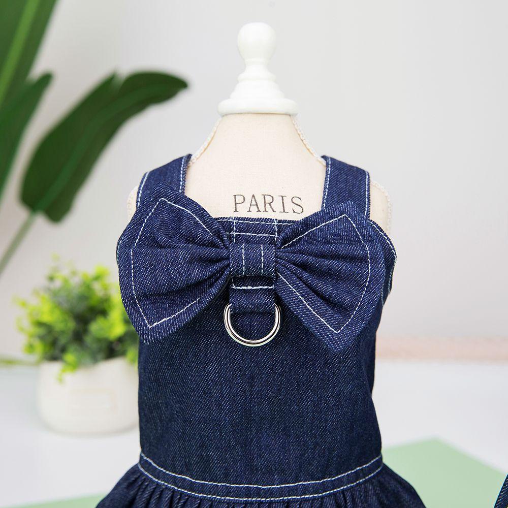 LAYOR1 Đầm Đính Nơ Cỡ Nhỏ Thiết Kế Dễ Thương Thời Trang Cho Cún Cưng