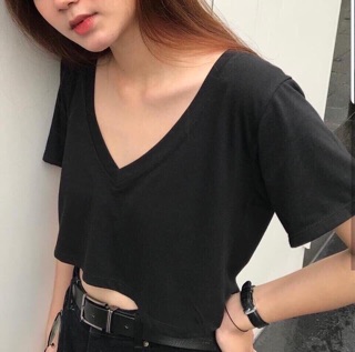 Áo Croptop Cổ Tim Cá Tính (Shop Bán Áo Thun Đẹp)
