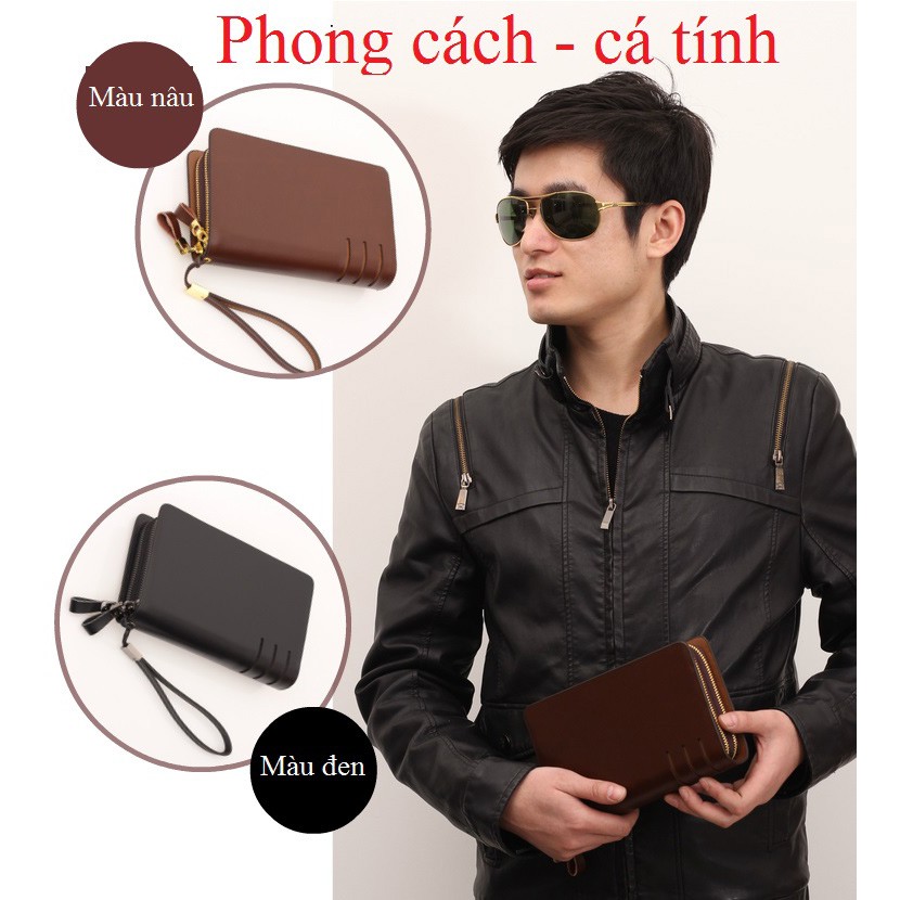Ví Dài Nam ❤️FREESHIP❤️Cầm Tay Paul Niu Er Loại Cao Cấp - Đựng Thẻ Tín Dụng Điện Thoại Phong Cách Trẻ Trung Sang Trọng