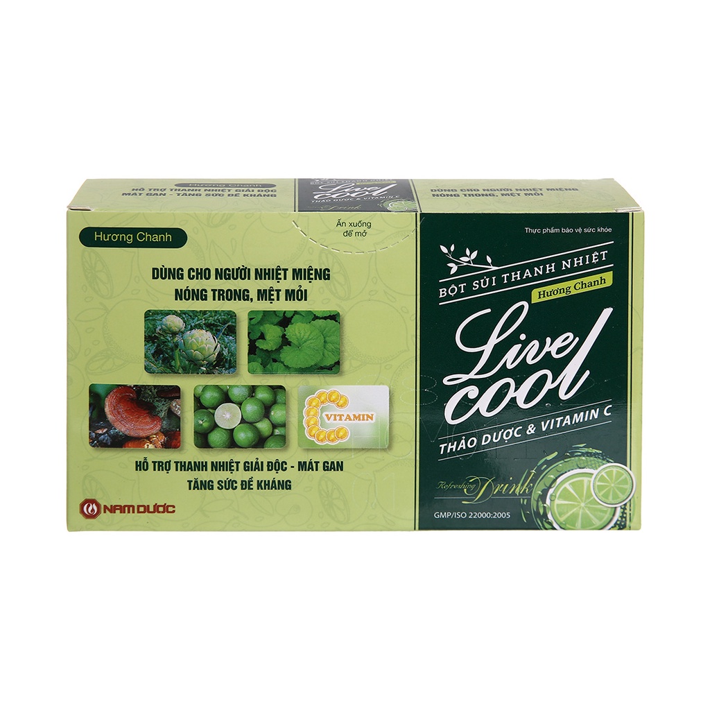 Livecool Nam Dược - Bột sủi thanh nhiệt  - hương chanh