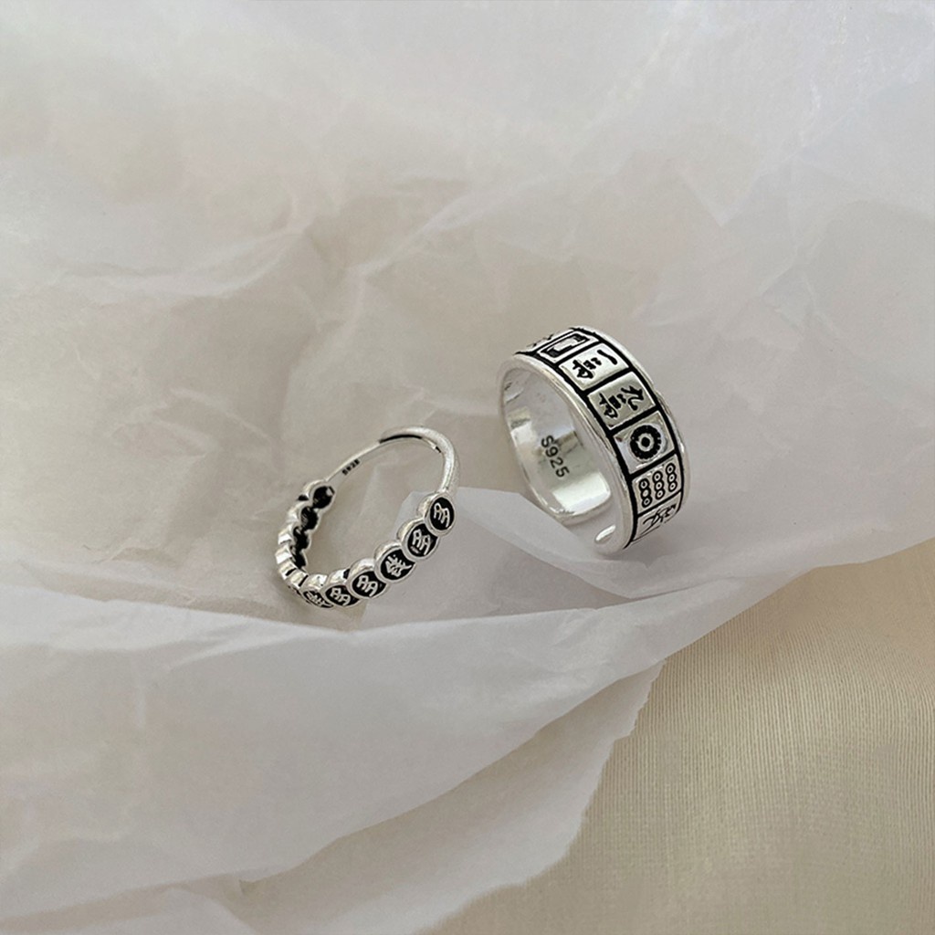 Nhẫn đeo ngón trỏ họa tiết đồng tiền may mắn thời trang cho nữ