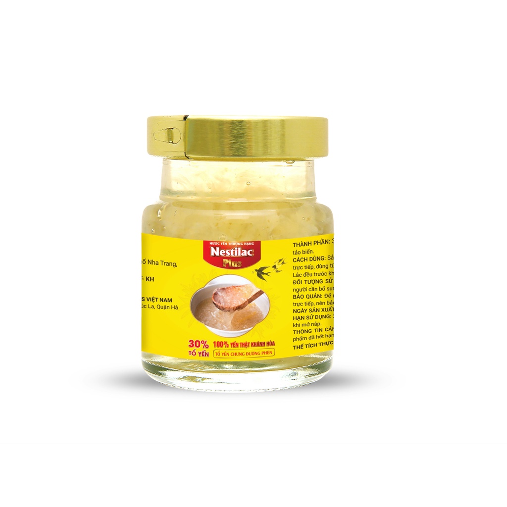 Nước yến thượng hạng Nutriplus Nestilac Plus 30% tổ yến chưng đường phèn, ngũ vị lọ 70ml
