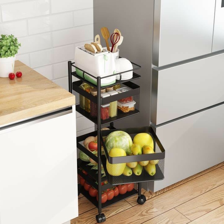 ( loại 1) KỆ NHÀ BẾP Xoay Vuông Tròn Đa Năng , giá Đa NĂNG XOAY 360 3/4/5 Tầng Có Bánh Xe Soay Di Chuyển KE225369