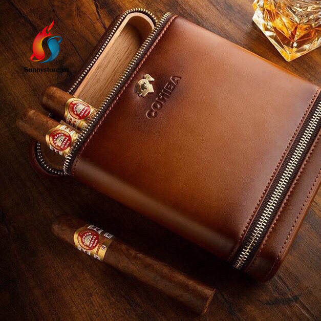 Bao da đựng xì gà cohiba 6 điếu