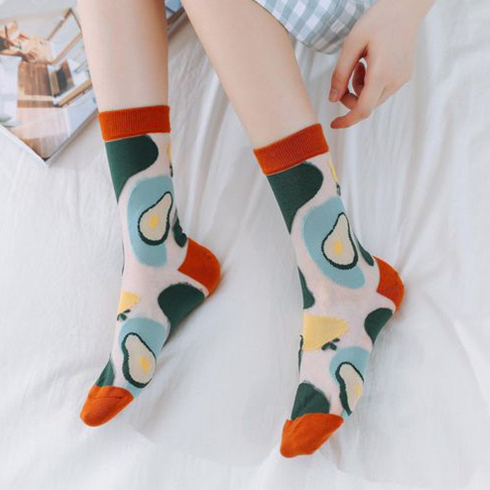 Tất Chân Siêu Mỏng In Hình Trái Cây Sáng Tạo Back2Life