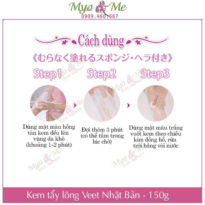 Kem tẩy lông Veet Nhật Bản dành cho da nhạy cảm