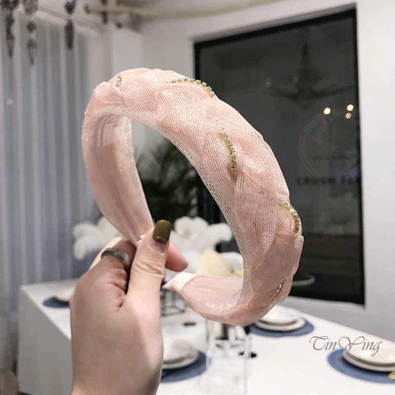 GETNOIVAS Băng đô bản rộng kiểu dáng đơn giản thời trang dành cho nữ