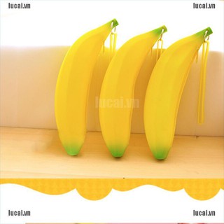 【lucai+COD】Novelty Silicone Portable Banana Coin Pencil Case Purse Bag Wallet Pouch