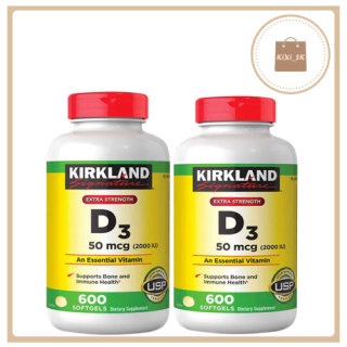 Viên Uống Bổ Sung Vitamin D3 Kirkland D3 50 Mcg (2000iu) - 600 Viên - Mỹ