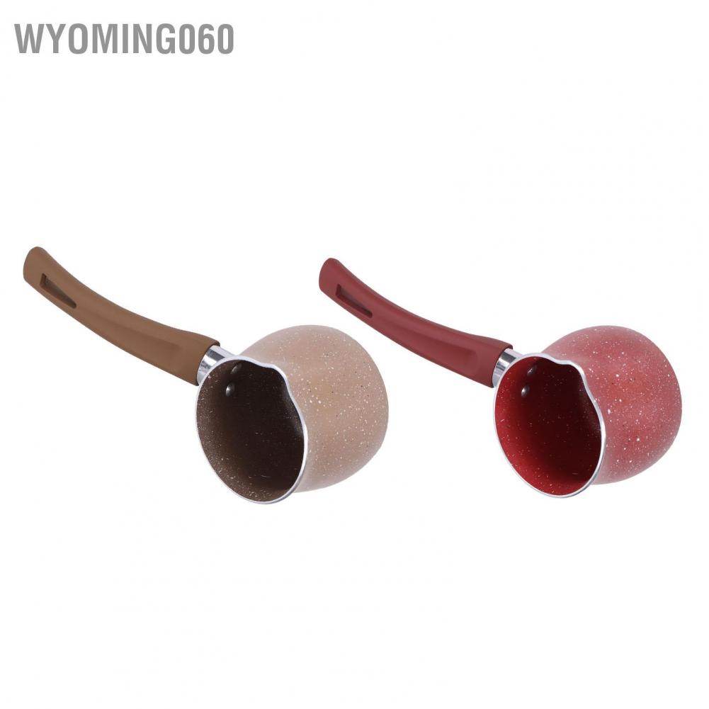 Wyoming060 Nonstick Milk Pan 8cm Dia Single Handle Aluminum Alloy Cooking Pot for Coffee Butter Chocolate