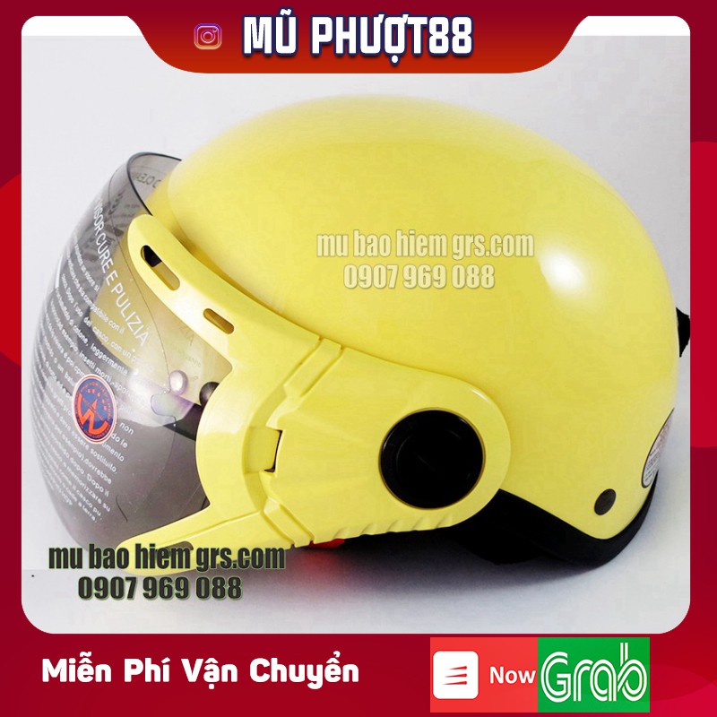 Mũ bảo hiểm GRS A33K - Vàng bóng - Mũ nửa đầu chính hãng GRS Hoàng Quán clip thật