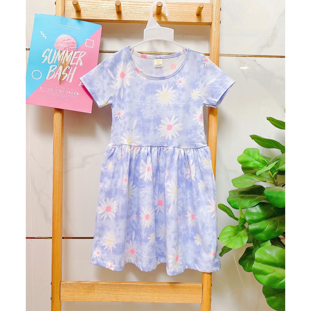 Váy bé gái size đại thun cotton xuất khẩu mềm mát dành cho bé từ 20kg đến 40kg