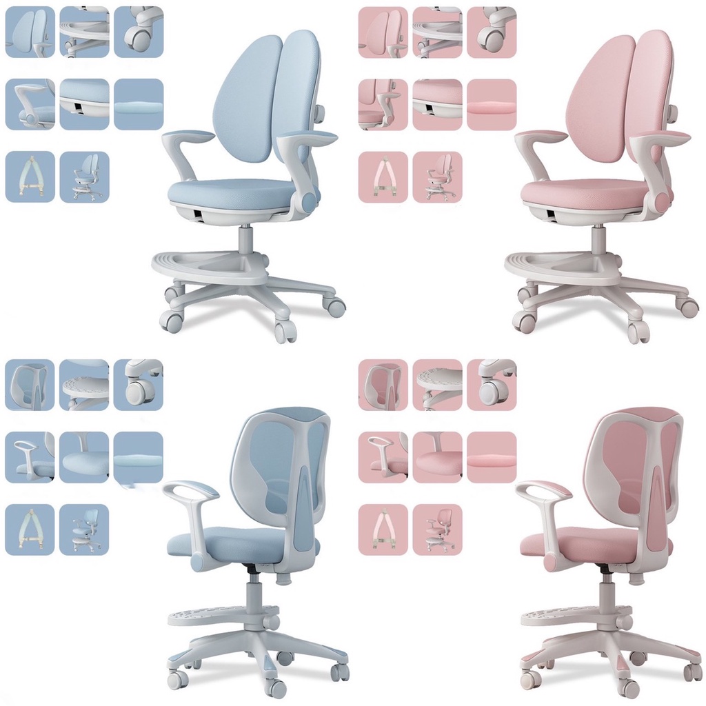 Ghế chống gù chống cận cao cấp  BABUNUO, ghế tựa đôi chống cong vẹo cột sống ,cố định dáng ngồi khoa học cho trẻ  em