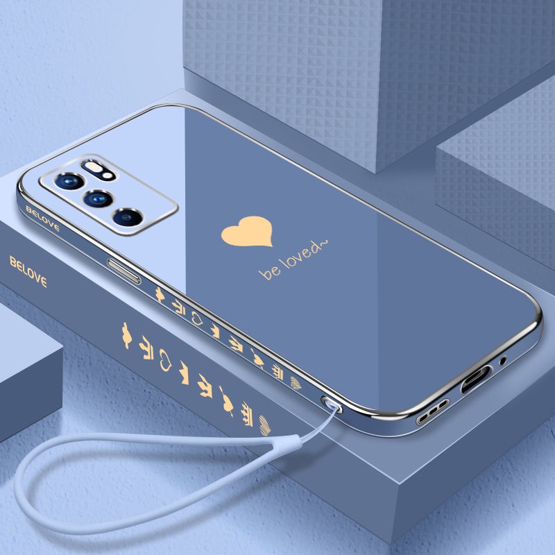 Ốp Điện Thoại Silicon Mềm Hình Vuông Mạ Viền Sang Trọng Cho oppo reno5 5PRO RENO6 6PRO RENO6Z RENO7 RENO7 PRO