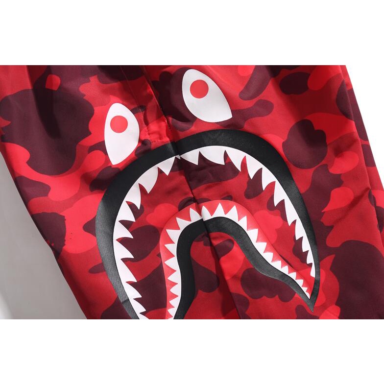 Bape thời trang in cotton unisex quần short giản dị