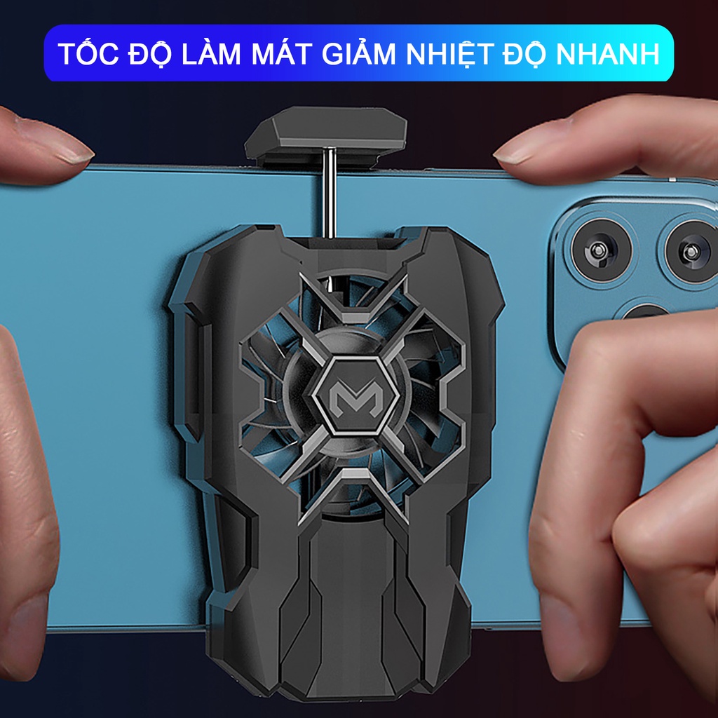 Quạt tản nhiệt điện thoại MEMO FL07 làm mát nhanh quạt 9 cánh chống ồn pin 400mAh giúp bảo vệ và tăng tuổi thọ pin