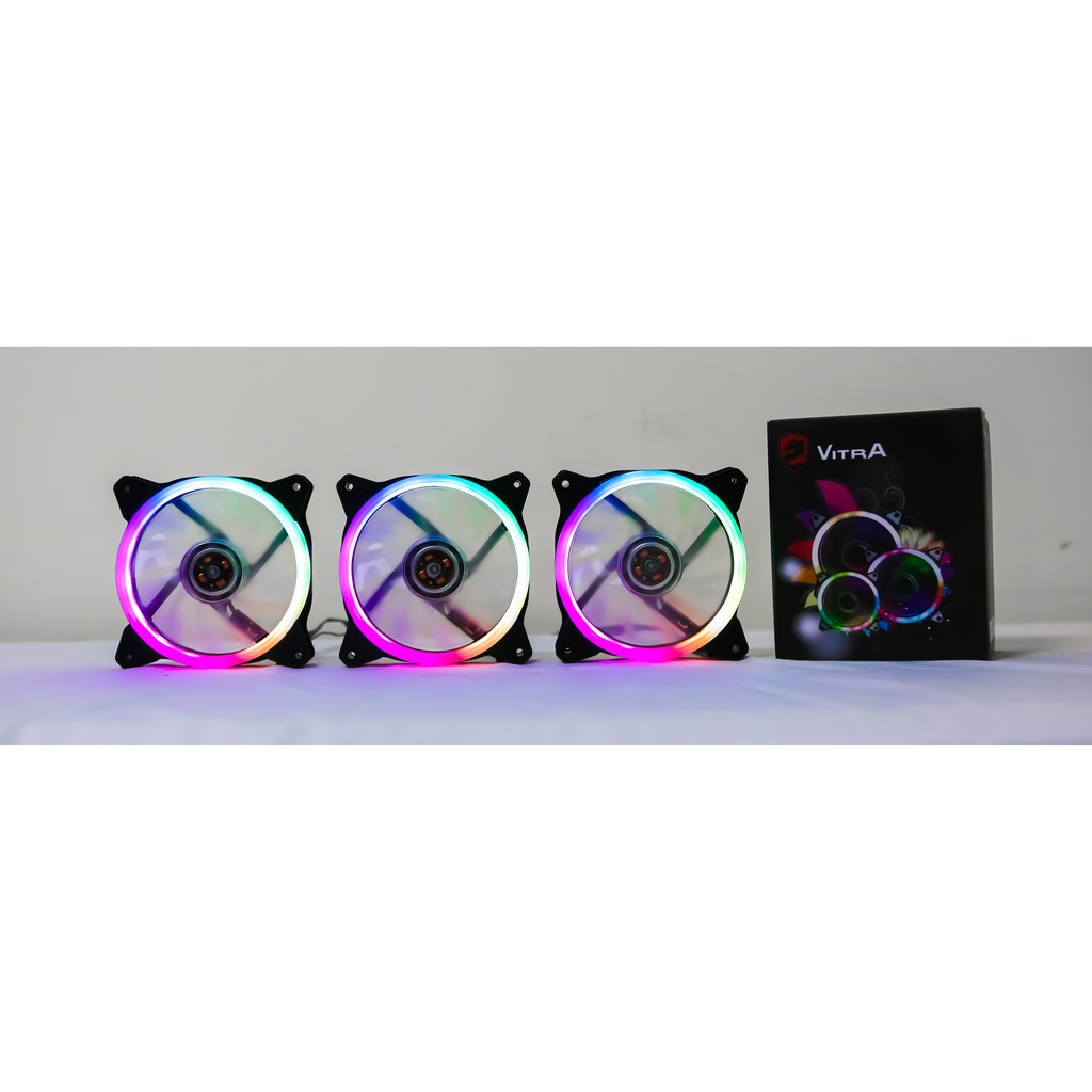 Quạt tản nhiệt (Fan) vitra ring rgb 12cm cao cấp