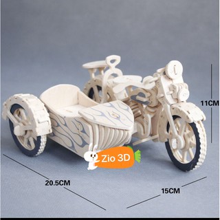 Đồ chơi lắp ráp gỗ 3D Mô hình Xe mô tô