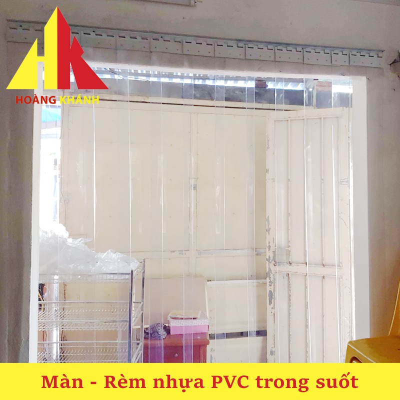 Rèm nhựa PVC ngăn lạnh điều hòa (R 1,0m x C 3,0m) - Rèm nhựa trong suốt giá rẻ - Màn nhựa PVC trong suốt