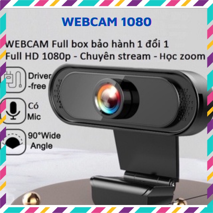 Webcam máy tính chuyên dụng cho livestream, học, làm việc online siêu rõ nét HD 720P