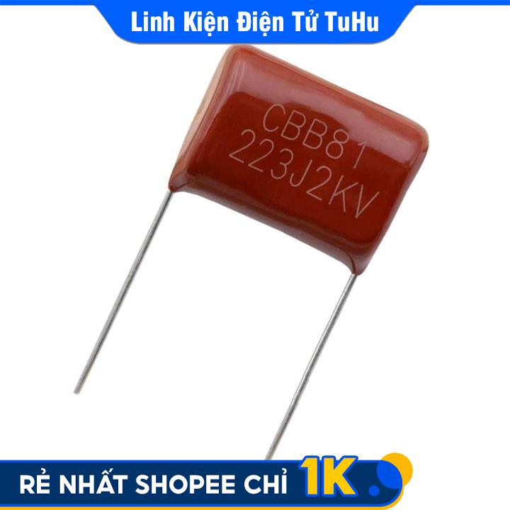 Tụ Đỏ CBB81 2000V 223J 0.022uF - Sửa Chữa Vợt Muỗi Điện