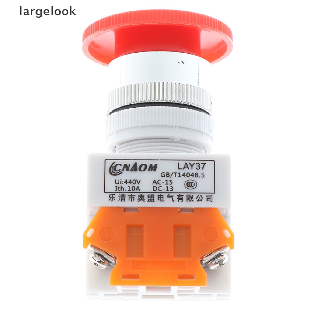 1 Nút Công Tắc Nhấn Khẩn Cấp 10A LAY37 Hình Nấm ♨Nóng Bỏng