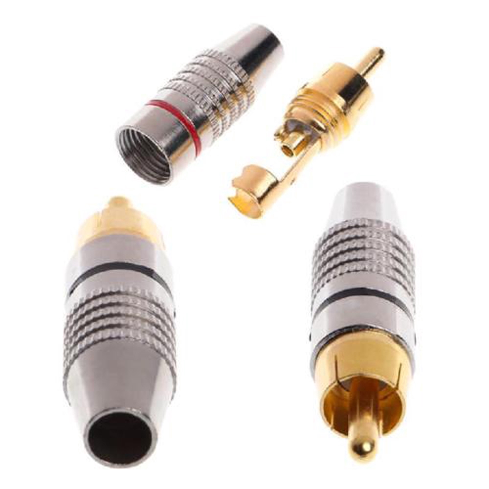 Bộ 10 Đầu Nối Dây Cáp Rca Male