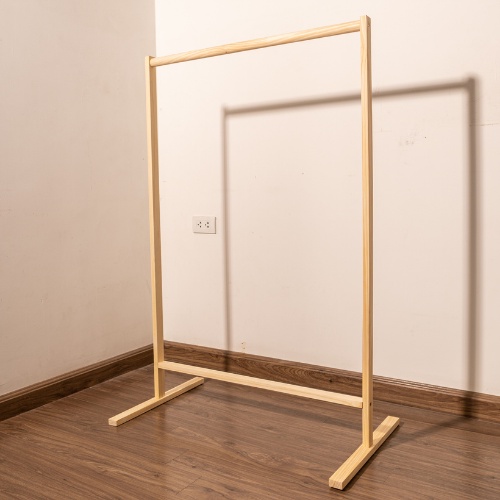 Kệ treo quần áo thanh đơn gỗ thông Tee Decor -  Giá treo quần áo thanh đơn decor nhà cửa kiểu Hàn, bền đẹp - Bh 1 năm
