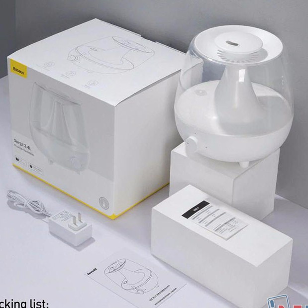 Máy phun sương, tạo ẩm, khuếch tán tinh dầu để bàn Baseus Surge (2.4L, Desktop Humidifier) Chính hãng - Bảo hành đổi mới