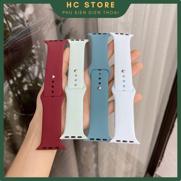 Dây đeo silicone Apple Watch cao cấp đủ màu size 38/40/42/44 Seri 1/2/3/4/5/6